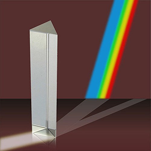 Amlong Crystal 2.5 Inch Optical Glass Triangular Prism For Teaching Light Spectrum Physics And Photo Photography Prism, 60Mm