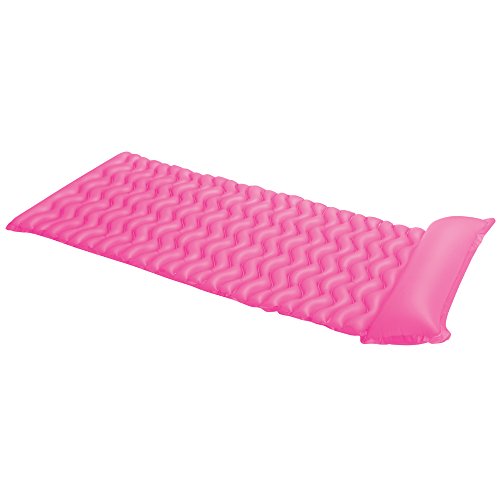 Intex Tote-N-Float Wave Inflatable Air Mat, 90-Inch X 34-Inch, 1-Piece (Color May Vary)