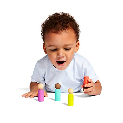 Lovevery | The Block Set | Solid Wood Building Blocks And Shapes + Wooden Storage Box, 70 Pieces, 18 Colors, 20+ Activities, Toddler Block Set And Converts Into A Pull Car, Ages 12 To 48+ Months