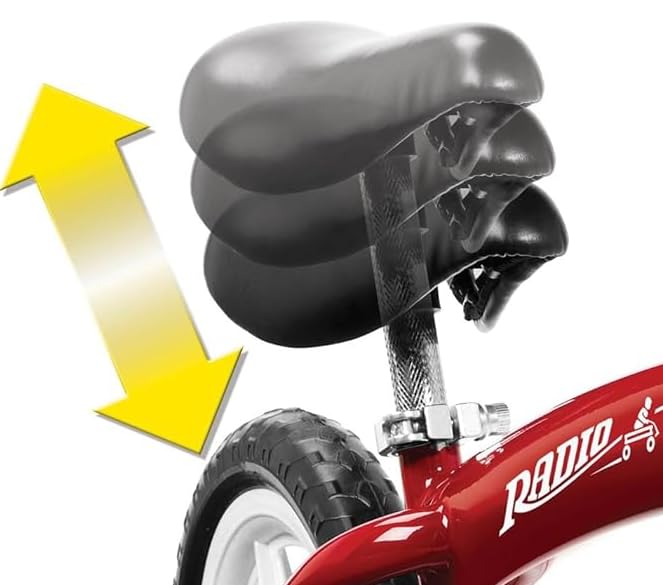 Radio Flyer 800X Glide And Go Age 2.5 To 5 Year Old Kids Balance Bike, Red