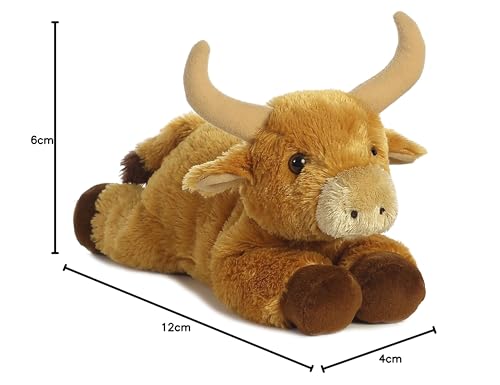 Aurora Adorable Flopsie Toro Bull Stuffed Animal, 12" Brown, Polyester, Model 31548 - Perfect for Kids and Adults, Imaginative Play