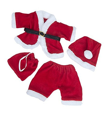 Santa Claus Outfit Fits Most 14'' - 18'' Build-A-Bear And Make Your Own Stuffed Animals