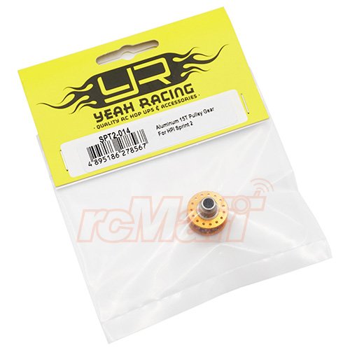 Yeah Racing Aluminum 15T Pulley Gear For HPI Sprint 2 #SPT2-014