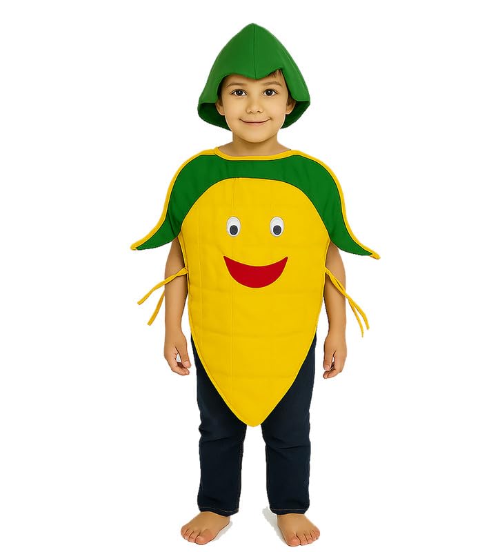 Fancydresswale Corn Fancy Dress Costume For Kids | Free Size 2-10 Years | School Programs, Fancy Dress Competitions, Theme Parti