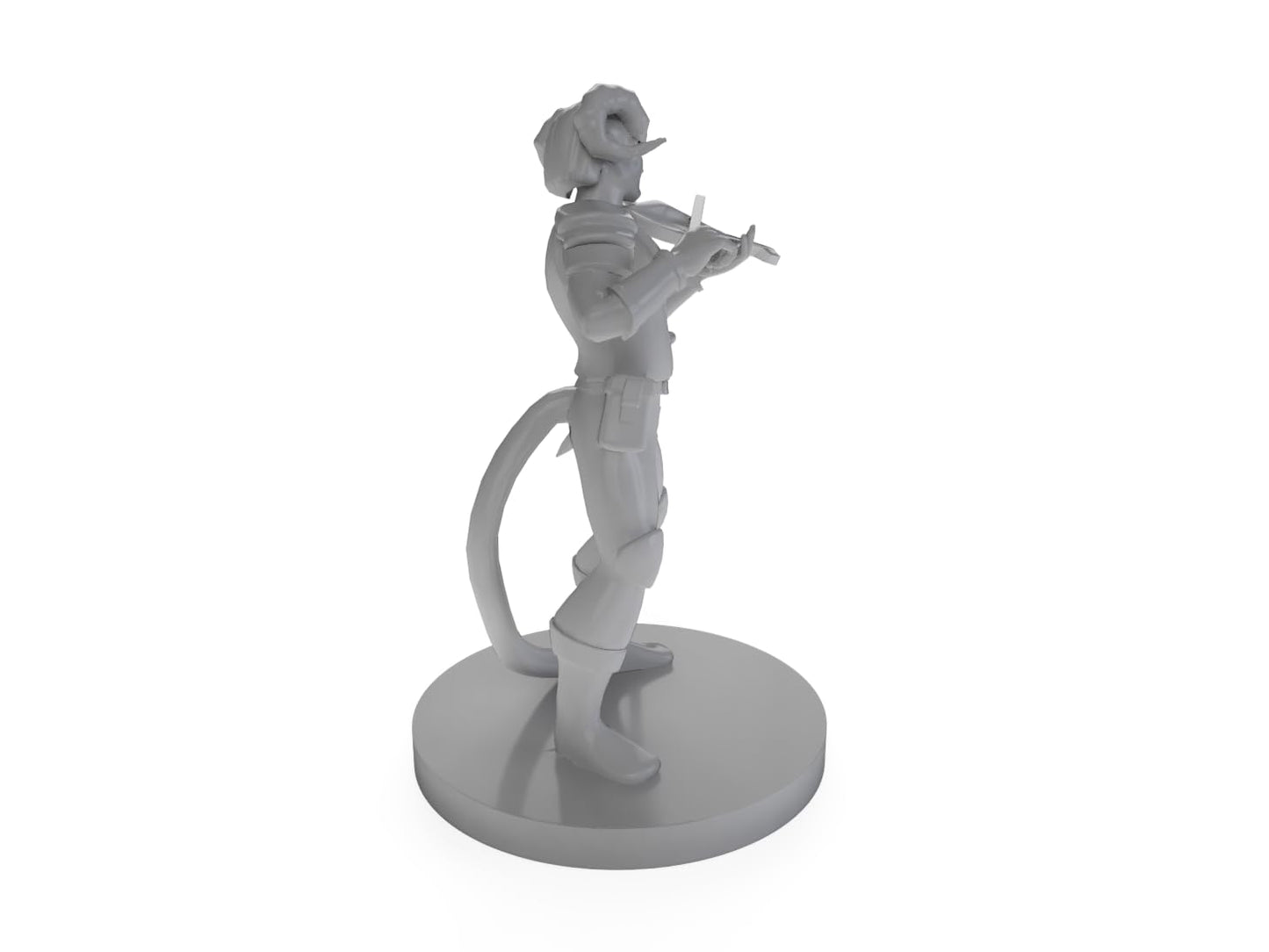 Tiefling Bard With Fiddle Tabletop Dnd Gaming Miniature