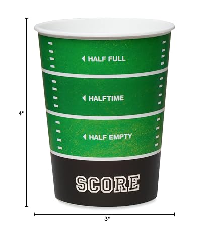 American Greetings Football Party Supplies, 16 oz Reusable Plastic Cups (8-Count)
