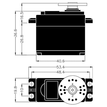 Hitec RCD HS-422 Deluxe Servo, POM Gear, 8.1 lbs (4.1), Model 31422S, Plastic Material