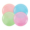 Tiger Chef Neon Assorted Party Plates, 20-Pack 9-inch Hard Plastic Plates, Assorted Neon Colors Pink, Blue, Green and Orange