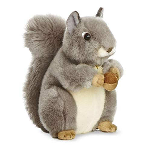 Aurora MiYoni Squirrel Soft Toy, 10" Grey, Model 26172, Polyester Material