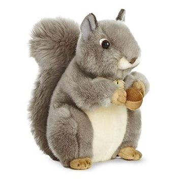 Aurora MiYoni Squirrel Soft Toy, 10" Grey, Model 26172, Polyester Material