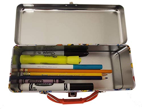 The Tin Box Company Crayola Tote Pencil Box with Handle (189417-12)