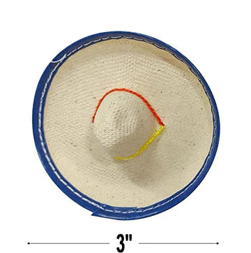 12 Mini Sombrero, 3 Inches Wide Mini Hats for Cinco De Mayo Party for Bottles (12)