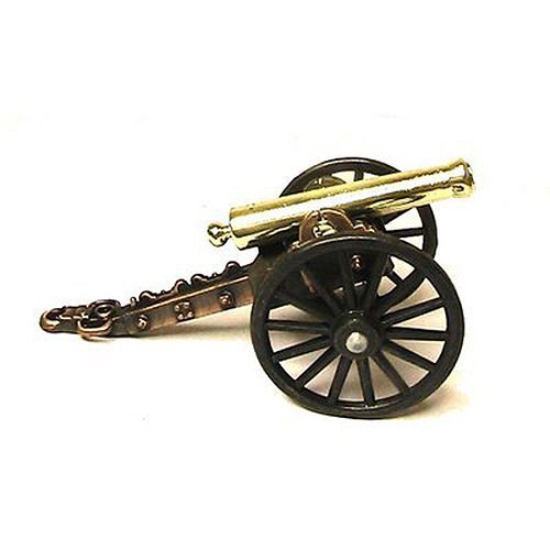 Americana Miniature Civil War Cannon - Brass Barrel, Metal Construction
