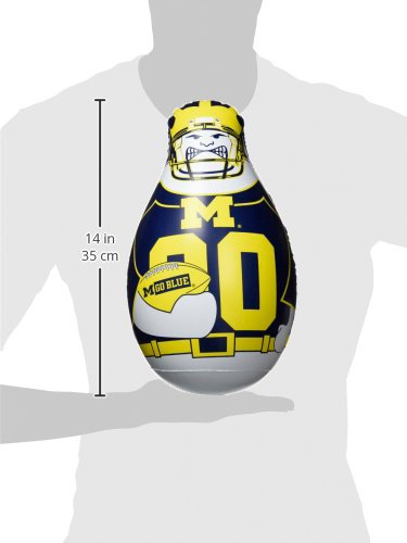 Fremont Die Ncaa Michigan Wolverines Bop Bag Inflatable Tackle Buddy Punching Bag, Mini: 12' Tall, Team Colors