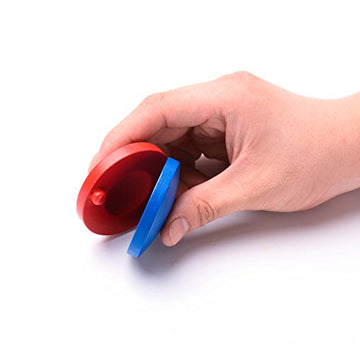 6Pcs Wooden Finger Castanets, Blue And Red Castanet Musical Instruments Rhythm Kids Toys For Baby Early Education By Doxishruky
