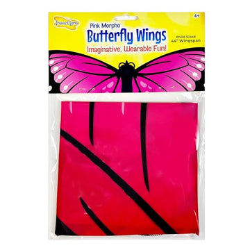 Insect Lore Pink Morpho Dress-Up Butterfly Wings - Pretend Play Costume for Kids