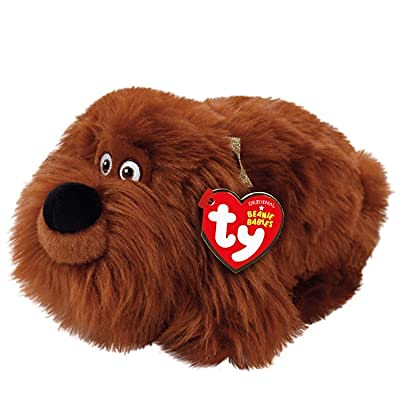 Ty Beanies Duke Dog Plush Toy, 6" Brown Plush Fabric Stuffed Animal