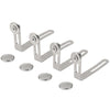 RZXYLRC 4Pcs Car Shell Body Mount L-Bracket Metal Body Post Mount Magnet for Axial SCX10 1/10 Scale RC Crawler Upgrade Part (Sil