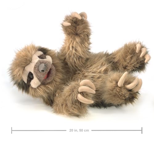 Folkmanis 3131 Three-Toed Sloth Hand Puppet, One Size, Multicolor