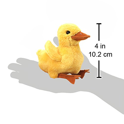 Folkmanis Mini Duckling Finger Puppet Plush, Yellow, 8'