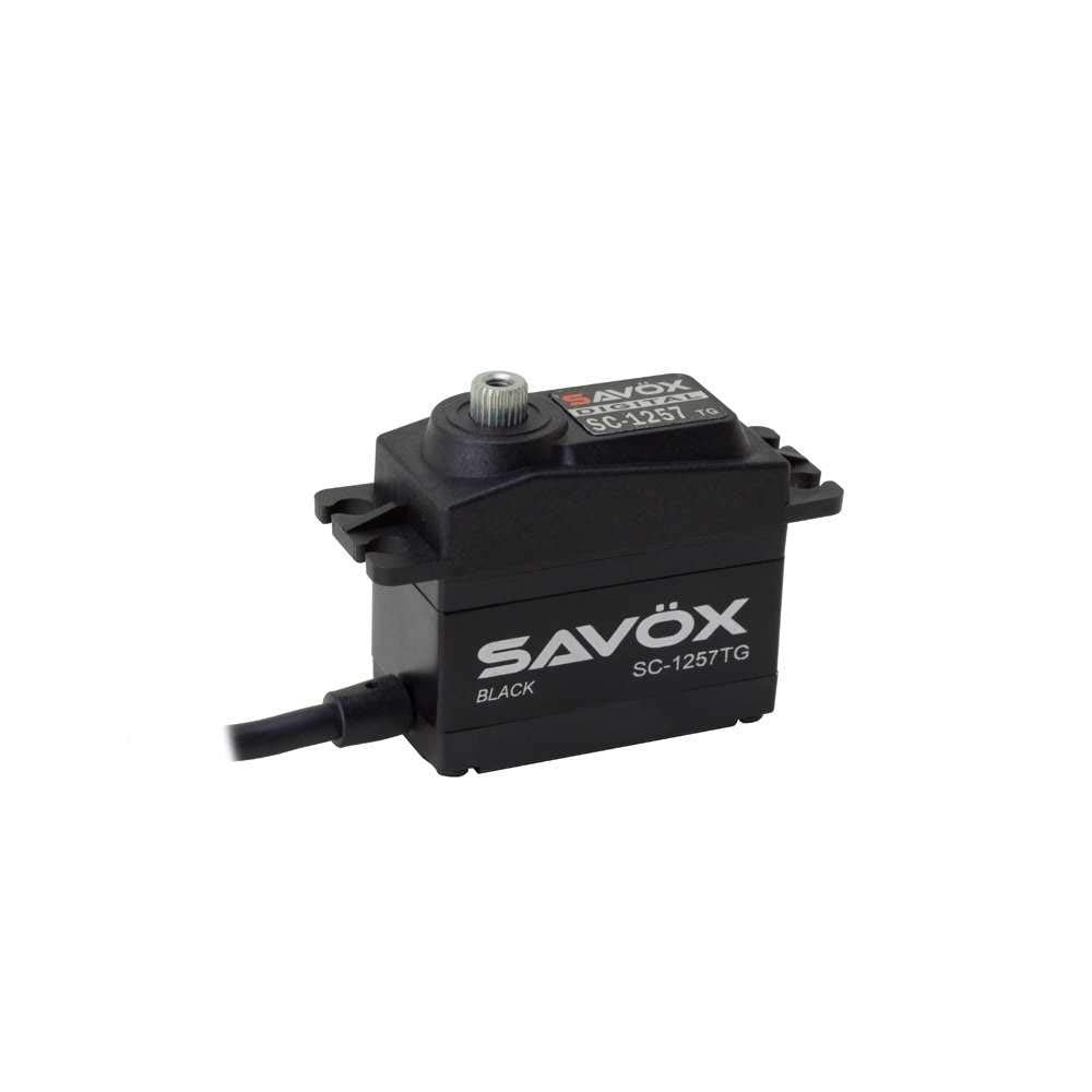 Savox SC-1257TG Be High Speed, Coreless Motor, Titanium and Aluminum Gear, Size Digital Servo, Black Edition (0.07/138.9)