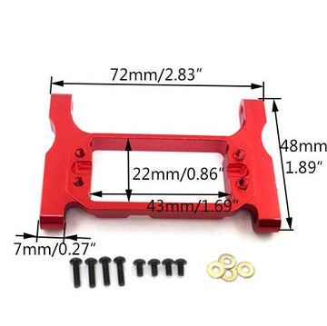 Mohero Aluminum Cnc Front Steering Servo Mount Upgrade Parts For 1/10 Scale Trx-4 Crawler Car (Red)