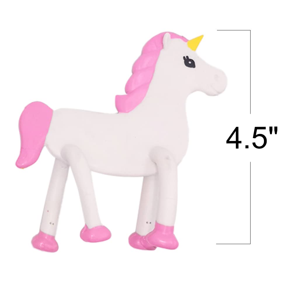 Artcreativity 24 Pcs Bendable Unicorns Toys For Girls, Flexible Easter Gift Toys Unicorn Figurines, Easter Basket Essentials, Cupcake Toppers, Piñata Fillers, Birthday Party Favors, Goodie Bag Stuffer
