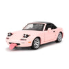 Denfe 1:32 Scale Mazda Mx-5 Alloy Convertible Sports Car Diecast Model With Sound & Light Car For Kids (1:32 Mazada Mx-5 - Pink)
