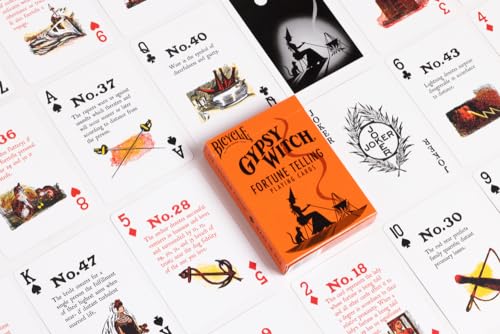 Bicycle Gypsy Witch Fortune Telling Playing Cards, 52 Playing Card Deck, Play Card Games And Tarot Reading Magic