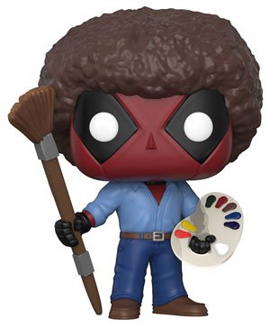 Funko Deadpool Bob Ross Vinyl Bobble Figure - Multicolor, Standard Size, Model 30865 - Collectible Gift for Kids & Adults
