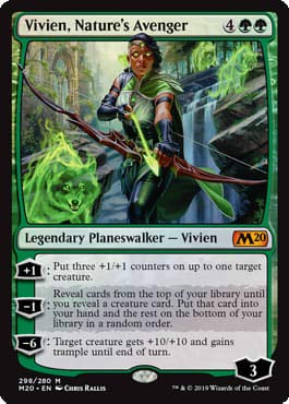 Magic: The Gathering - Vivien Nature 's Avenger - Foil swalker Deck limited availability - Core Set 2020