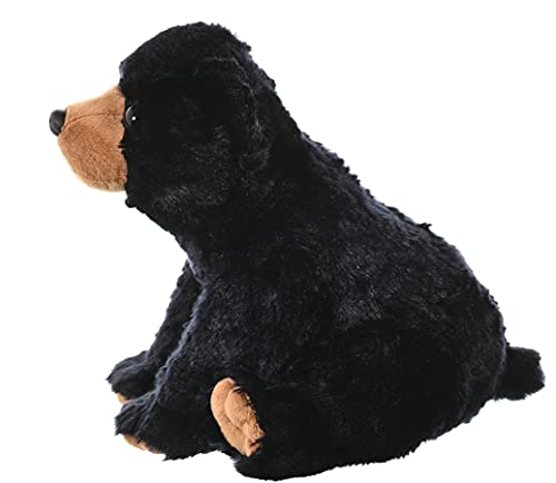 Wild Republic 12 Black Bear Plush Stuffed Animal Toy - Cuddlekins Brown/Black Gift for Kids