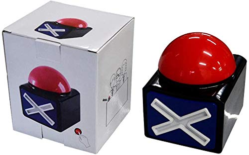 Ribosy Game Answer Buzzer, Game Buzzer With Lights And Sound Trivia Quiz Got Talent Buzzer, Buzzer Buttons For Game Show (Red-Black (1 Pack))