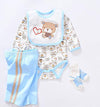 Reborn Baby Dolls Clothes Boy 18 Inch Light Blue Outfits Sets For 17-19 Inch Reborn Doll Newborn