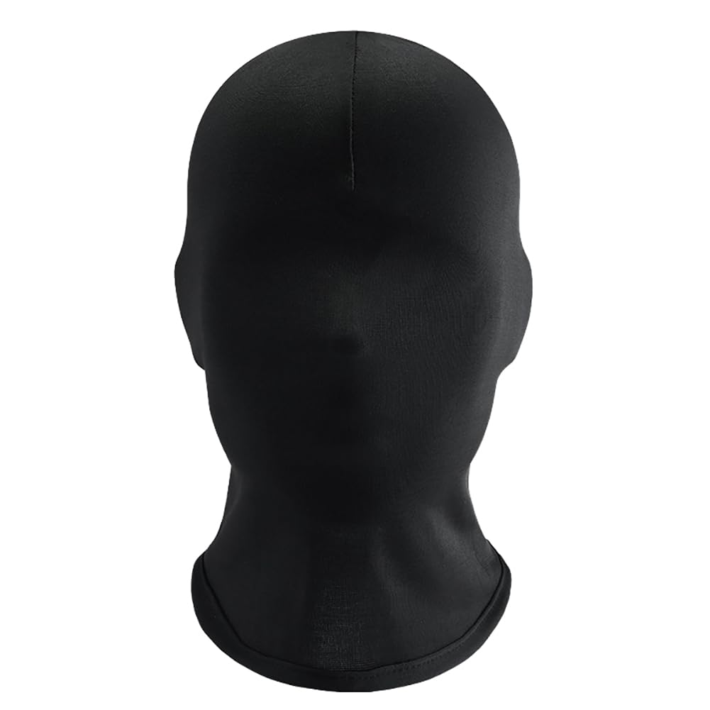 2 Pcs Black Full Face Mask Cover Faceless Skin Masks Halloween Cosplay Spandex Hood Mask for Unisex Cosplay