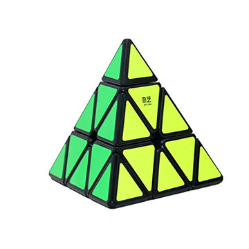 3X3 Pyramid Cube 3 By3 Triangle Cube 3 X3 Speed Cube Puzzles 3X3X3 Magic Puzzle Cube Game Toys For Kids Adults (Sticker Black)