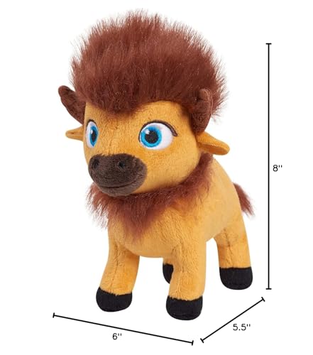 Netflix Ridley Jones 8-Inch Collectible Plush Stuffed Animal, Fred, Bison, Soft Plushie, Kids Toys For Ages 3 Up By Just Play