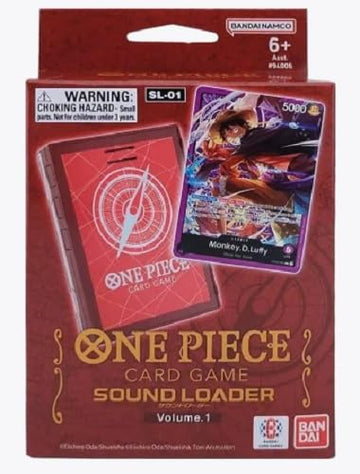 BANDAI One Piece TCG Sound Loader Case Volume 1 - Monkey D. Luffy, Red, 4.5 inches, Paper Material