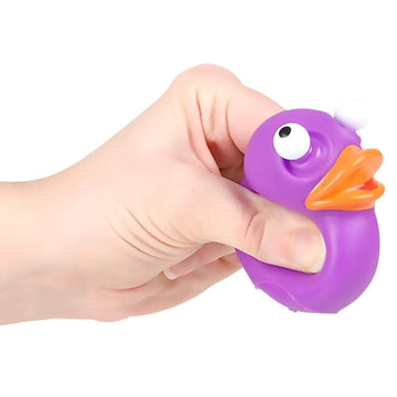 The Dreidel Company Rubber Duck Eye Poppers, Squeeze to Quack, Toy Assortment Duckies for Kids, Bath Birthday Gifts Baby Showers