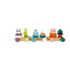 Janod World Wildlife Federation - Pull Along 21 Piece Animal Stacking Train - Ages 2+ - J08603
