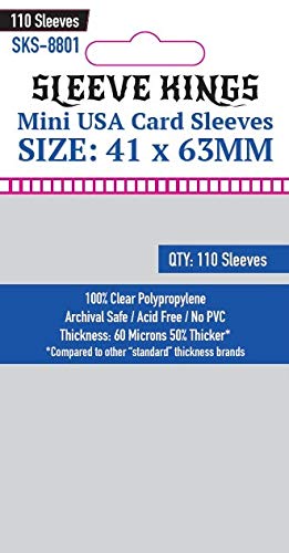 Sleeve Kings Mini Usa Card Sleeves 41 X 63 Mm (4X110 Pack, 440 Sleeves)