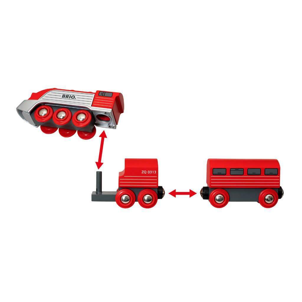 Brio World 33557 - Streamline Train Set | 3-Piece Wooden Toy Set | Designed For Speed | Fine Craftsmanship | Great For Kids Ages 3 And Up