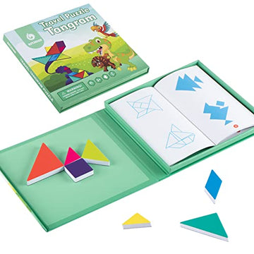 Travel Games Tangrams, Magnetic Travel Games for Road Trips Kids Board Game Educational Toys Kids Game for 3+