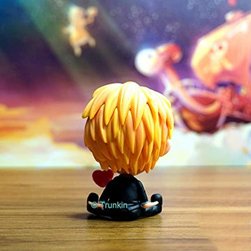 Trunkin One Piece Anime Mini Action Figures Black Leg Straw Hat Pirate Vinsmoke Sanji Action Figure Figurine