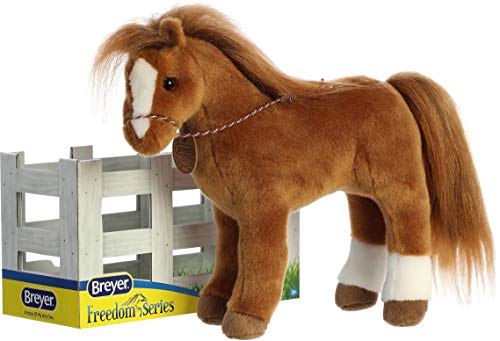 Breyer Aurora® Quarter Horse Stuffed Animal - Realistic Brown 13" Polyester Toy, Model 14368