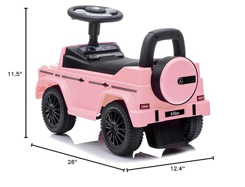 Best Ride On Cars Mercedes G-Wagon Push Car, Baby Pink, Large