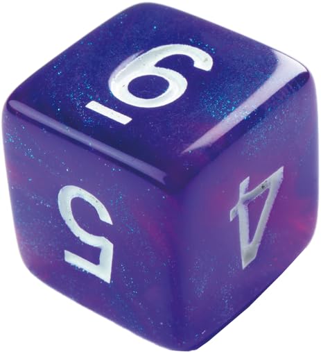 Galaxy Series Moon D6 Dice Set | Set of 12 Six-Sided Dice | enhanced Quality Resin Dice for Dice Games Board Games and Card Games | Cosmic Glittering Design | Black Color | Made by Gamegenic