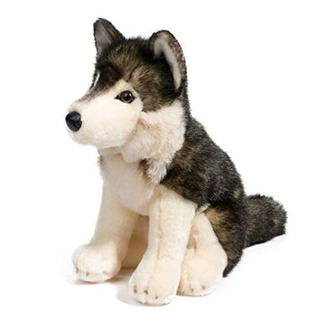 Douglas Atka Wolf Plush Stuffed Animal - Cream/Tan/Black, 11 Tall, Soft & Cuddly Toy for Kids and Collectors