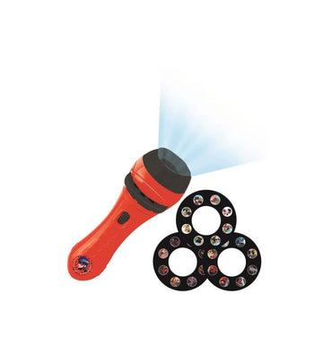 LEXiBOOK Miraculous Stories Projector Torch Light - 24 Images, Red/Black, 3 x 3 x 11.51 cm, Model LTC050MI, Plastic
