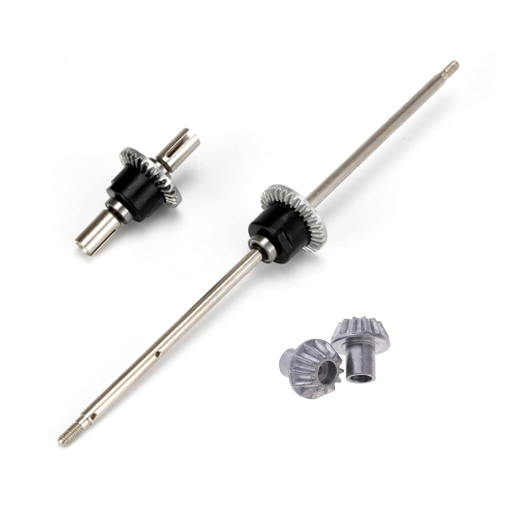 KingVal Replacement Front and Rear Differential with 2PCS 12T Diff Gear RC Parts Compatible with WLtoys 12427 12428 RC Car